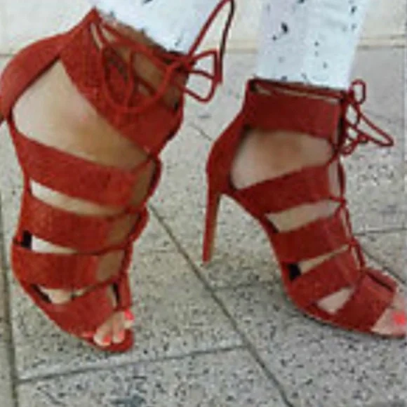 ZARA Braided Leather Suede Strappy
Heel Sandals - Picture 3 of 15